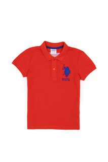 Поло детское US Polo Assn G083SZ0110TUNAKIDS, ярко-коралловый, 128