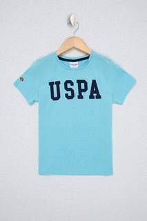 Футболка детская US Polo Assn G083SZ0110GEARTKIDSIY021, бирюзовый, 128