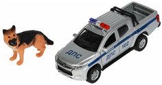 Технопарк Машина Mitsubishi L200 Полиция 13 см с собакой, металл L200-12POLSR-DOG с 3 лет