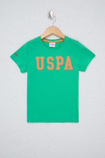 Футболка детская US Polo Assn G083SZ0110GEARTKIDSIY021, зеленый, 128
