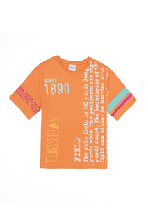Футболка детская US Polo Assn G084SZ0110PURLEN, оранжевый, 128