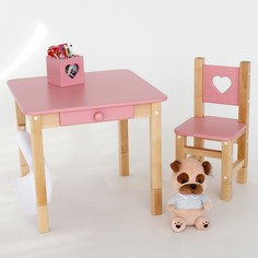 Комплект детской мебели растущий стол и стул Simba ForestPinkRast