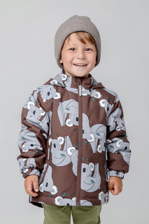 Куртка детская CROCKID 1B LJKT 009.1_с, темно-коричневый, коалы, 104