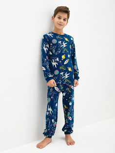 Пижама детская KOGANKIDS 552-814-08, синий набивка, 152