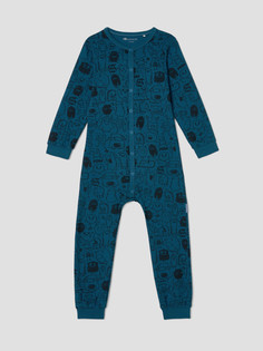 Пижама детская KOGANKIDS 372-820-08, синий набивка монстры, 122