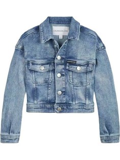 Куртка джинсовая детская Calvin Klein Cropped Jacket Foil Rainbow синий 110