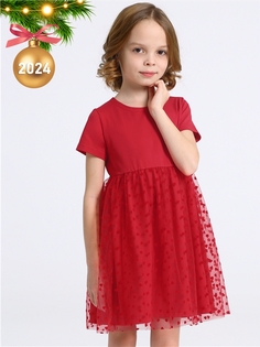 Платье детское Апрель 1ДПК4068804с, красный22+сердечки мелкие красный, 104