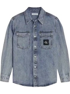 Рубашка детская Calvin Klein Relaxed Blue Denim Shirt синий 104