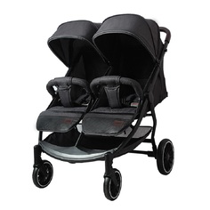Коляска прогулочная для двойни Luxmom T11, черный
