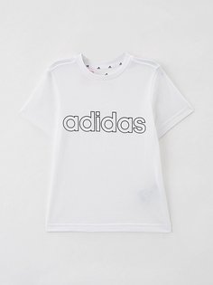 Футболка Adidas для мальчиков, размер 128, белый-001A, GN4002