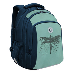Рюкзак школьный GRIZZLY с карманом для ноутбука 13, темно-синий, мятный RG-461-1/2