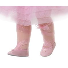 Туфли Paola Reina розовые с цветочком, для кукол 60 см 66004