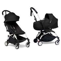 Коляска 2 в 1 Babyzen YOYO2 Bassinet Black рама белая