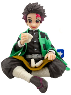 Фигурка Истребитель демонов Танджиро Камадо с онигири Demon Slayer сидячая поза 9,5 см Star Friend