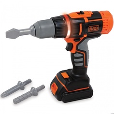 Детский электронный шуруповерт Smoby Black&Decker черный