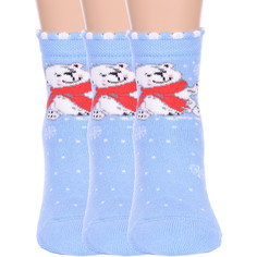 Носки детские LorenzLine 3-Л62, голубые, 8-10