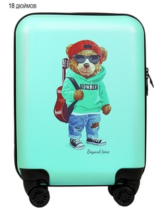Детские чемоданы Beyond Time Мишка с гитарой зеленый
