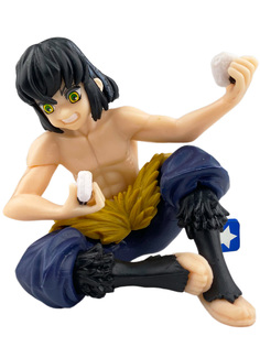 Фигурка Истребитель демонов Иноске Хашибира с онигири Demon Slayer сидячая поза 8,5 см Star Friend