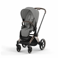 Прогулочная коляска Cybex Priam IV Mirage Grey, шасси rosegold