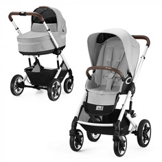 Коляска 2в1 Cybex Talos S Lux SLV Lava Grey с дождевиком