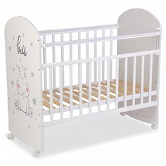 Кроватка для новорожденных Фея 701 Бегемотик белый