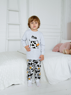 Пижама детская Ohana kids Milk, серый, 122