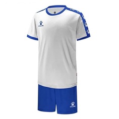 Костюм спортивный KELME SHORT SLEEVE FOOTBALL SET KID, белый/синий, 140