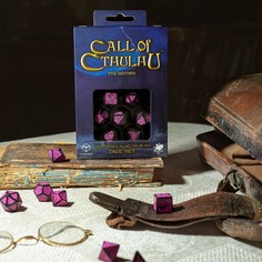 Набор кубиков Q-Workshop Call of Cthulhu 7th Edition: Black & magenta для настольных игр