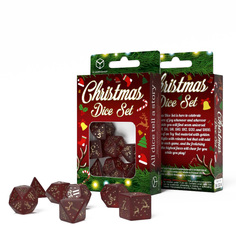 Набор кубиков Q-Workshop Christmas Dice Set для настольных ролевых игр