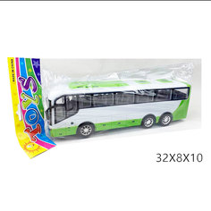 Игрушка Veld Co. 828-D6 пластмассовый Автобус инерционный, зеленый