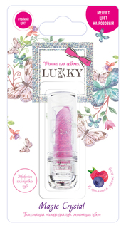 блестящая помада для губ Lukky Magic Crystal розовый с блестками