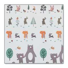 Игровой коврик для детей UNIX Kids Forest 120x120 см, двусторонний развивающий