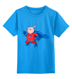 Детская футболка классическая унисекс Printio Супер свин