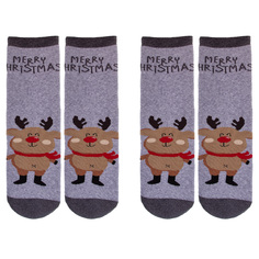 Носки детские Rusocks 2-Д3-33495, светло-серые меланж, 22-24