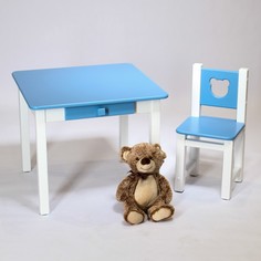 Детский стол и стул набор Simba TEDDY деревянный из березы