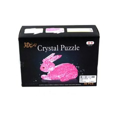 Головоломка 3D Crystal Puzzle Кролик Розовый