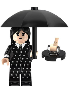 Мини-фигурка StarFriend Уэнздей Аддамс с зонтом Wednesday Addams, подвижная, 4,2 см
