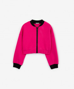 Толстовка-бомбер розовая Gulliver 22301GMC1609, 116