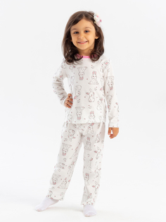 Пижама детская для девочек КотМарКот 269541804 Цвет белый размер 110