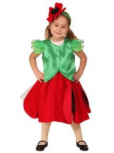 Карнавальный костюм Вестифика Цветок, красный, зеленый, 104