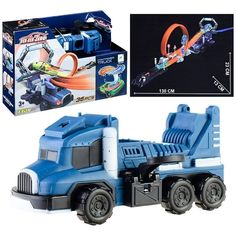 Автотрек Oubaoloon 36 эл., машинка M 1:64, грузовик с катапультой 660-A219