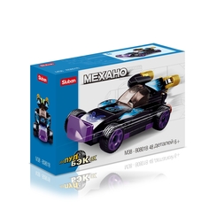 Конструктор Sluban пластмассовый Пуллбэк: Турбокар 48 дет, пружин механизм
