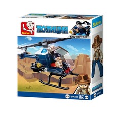 Конструктор Sluban Полиция. Вертолёт 4 в 1 87 деталей M38B0638B