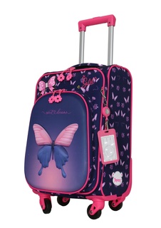 Чемодан детский BAGS-ART DS 50 среднего размера S+ розовый,синий