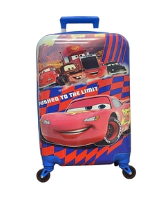 Детский чемодан BAGS-ART на колесах АВС пластиковый IMPREZA, размер M, синий, тачка-финиш