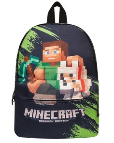 Рюкзак детский BAGS-ART Collection kids Minecraft, зелено-черный, большой размер
