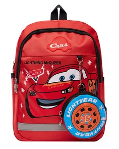Детский рюкзак BAGS-ART Маквин с кошельком с принтами, красный