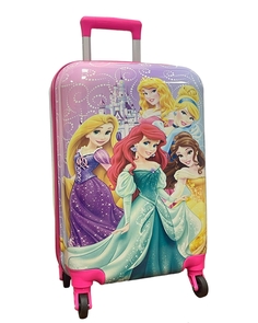 Детский чемодан BAGS-ART на колесах АВС пластиковый IMPREZA, размер M, розовый, принцесса