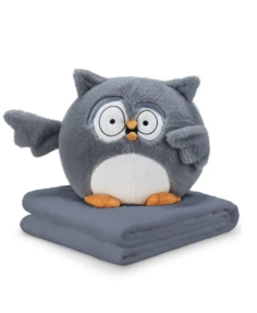 Игрушка мягкая Toy Plus Сова с пледом 2956-33 серая