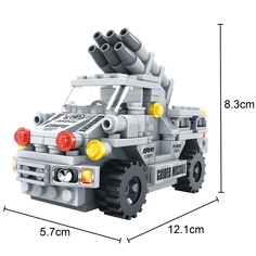 Конструктор KEYIXING Армия: Джип с ракетной установкой 197 дет